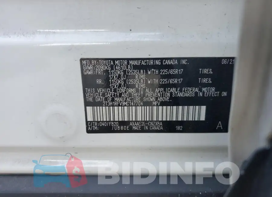 2T3H1RFV9MC147704 Photo# 13