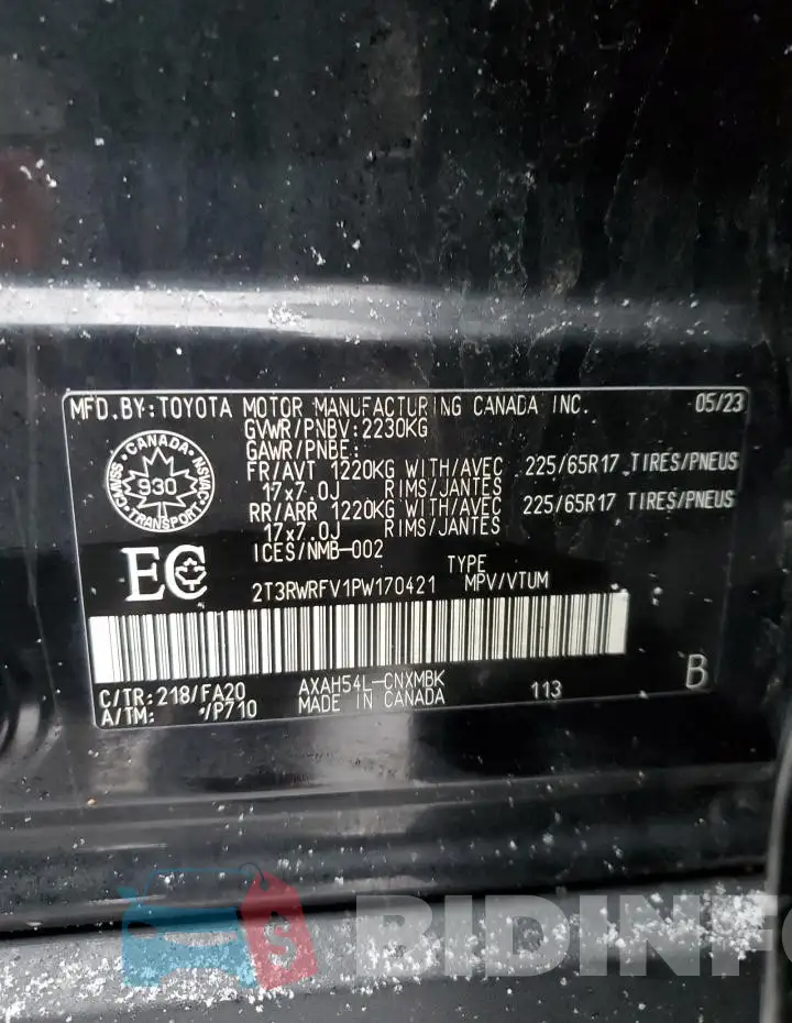 2T3RWRFV1PW170421 Photo# 14