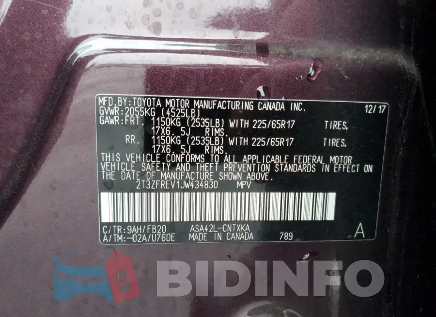2T3ZFREV1JW434830 Photo# 13