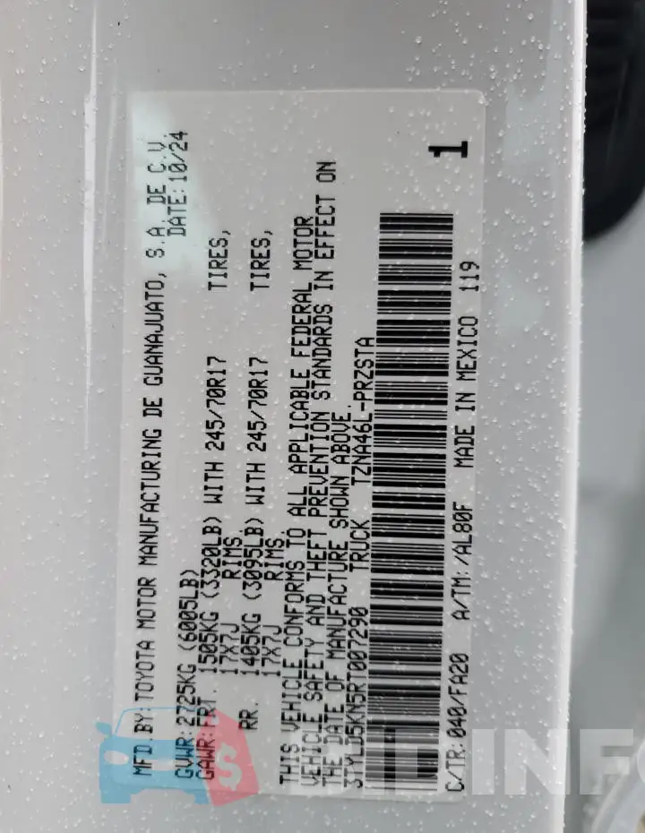 3TYLD5KN5RT007290 Photo# 12