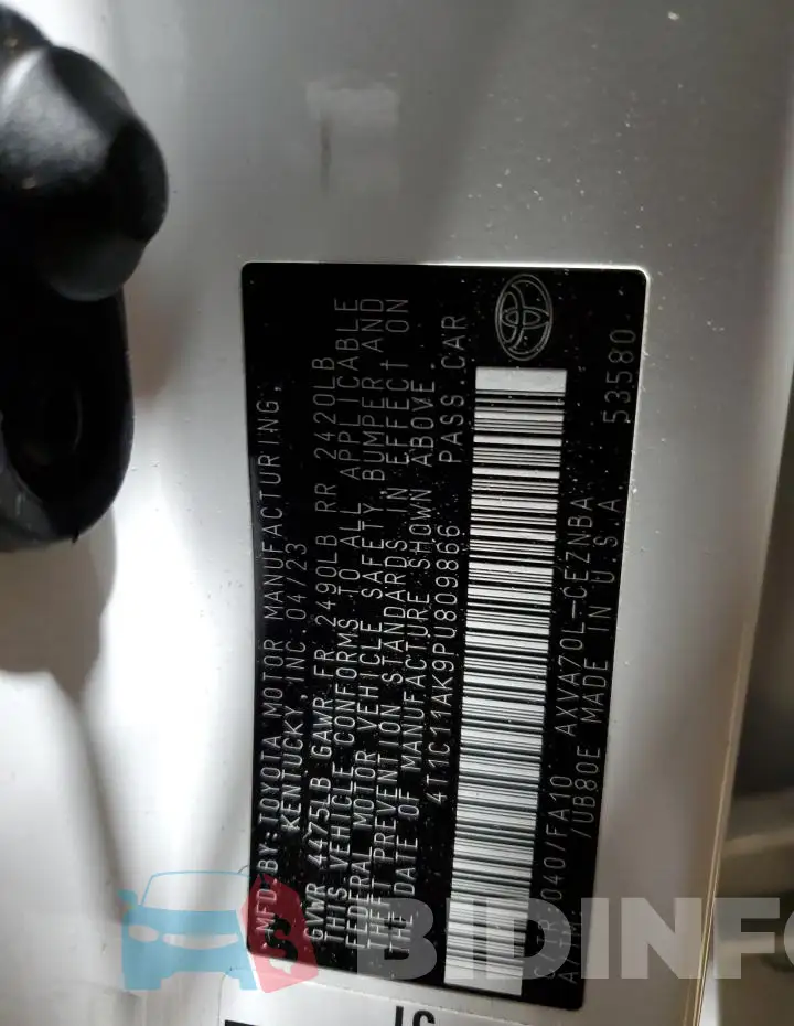 4T1C11AK9PU809866 Photo# 12