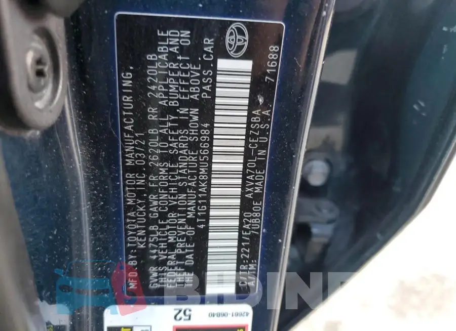 4T1G11AK8MU566984 Photo# 12