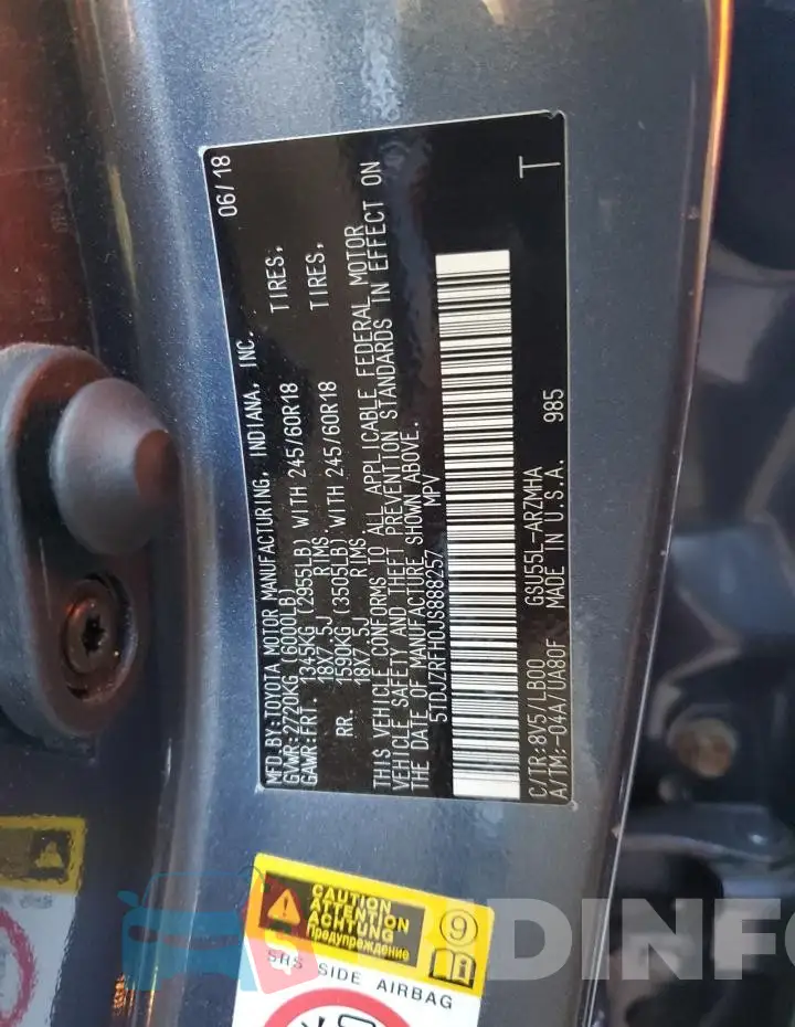 5TDJZRFH0JS888257 Photo# 13