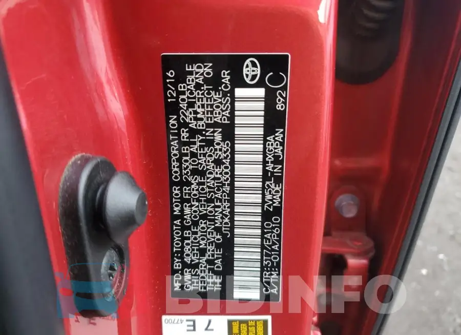 JTDKARFP4H3004335 Photo# 12