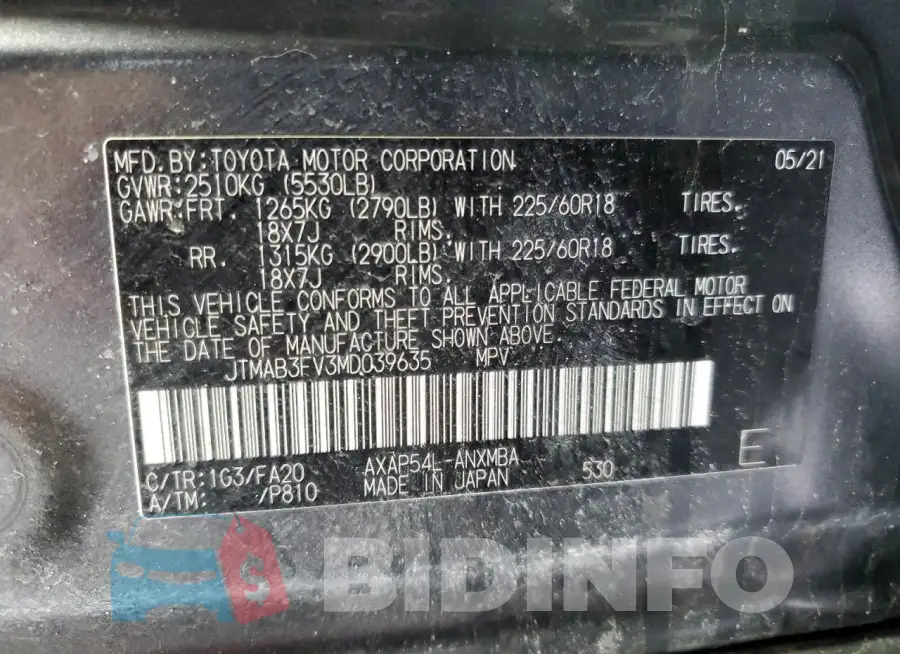 JTMAB3FV3MD039635 Photo# 13