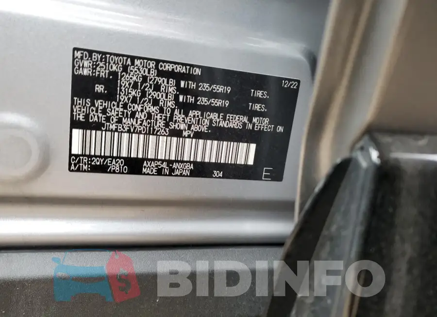 JTMFB3FV7PD117263 Photo# 12