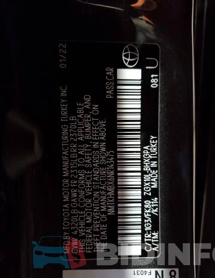 NMTKHMBX6NR143475 Photo# 13