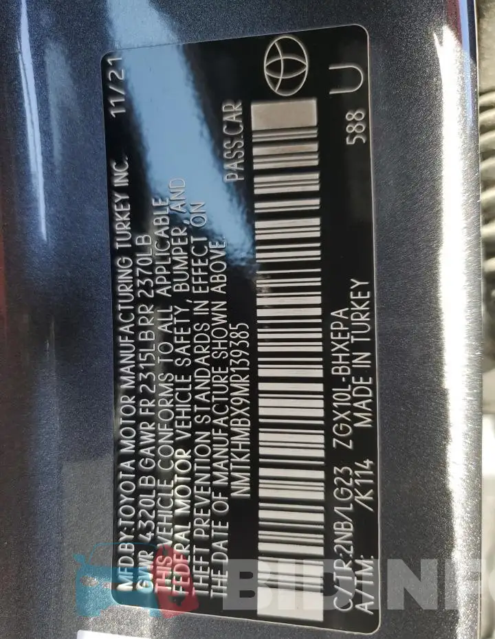 NMTKHMBX9MR139385 Photo# 12