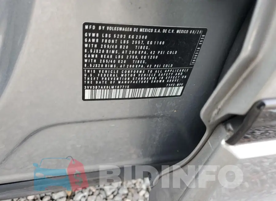 3VV3B7AX9LM167715 Photo# 14