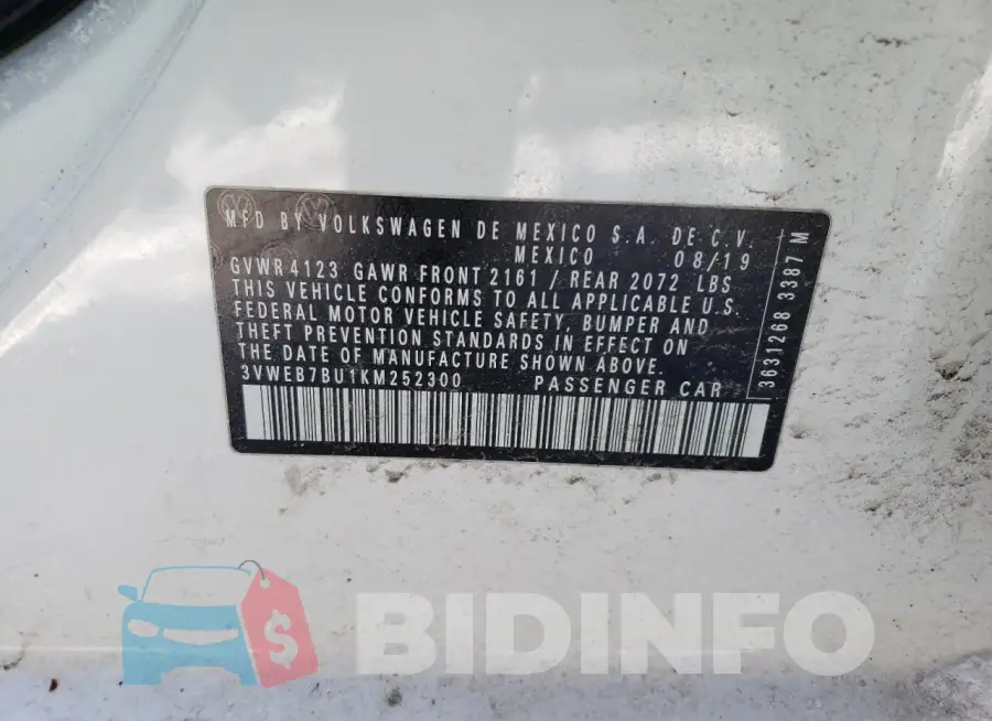 3VWEB7BU1KM252300 Photo# 12
