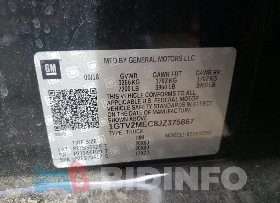 1GTV2MEC8JZ375867 Photo# 12
