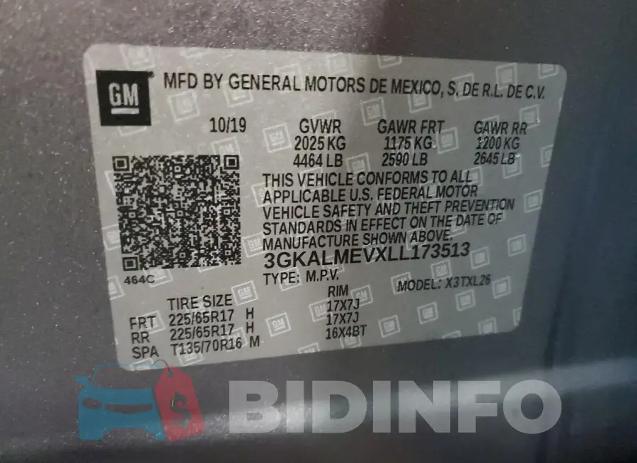 3GKALMEVXLL173513 Photo# 13