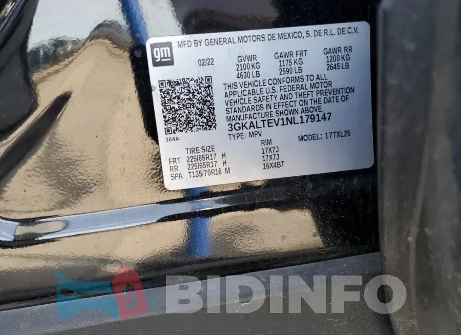 3GKALTEV1NL179147 Photo# 14