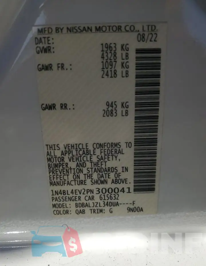 1N4BL4EV2PN300041 Photo# 13