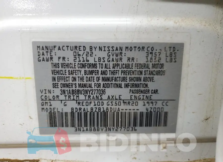 3N1AB8BV3NY277036 Photo# 12