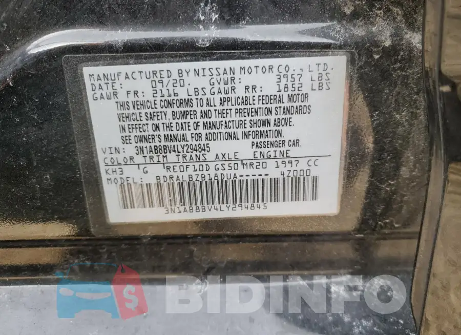 3N1AB8BV4LY294845 Photo# 12