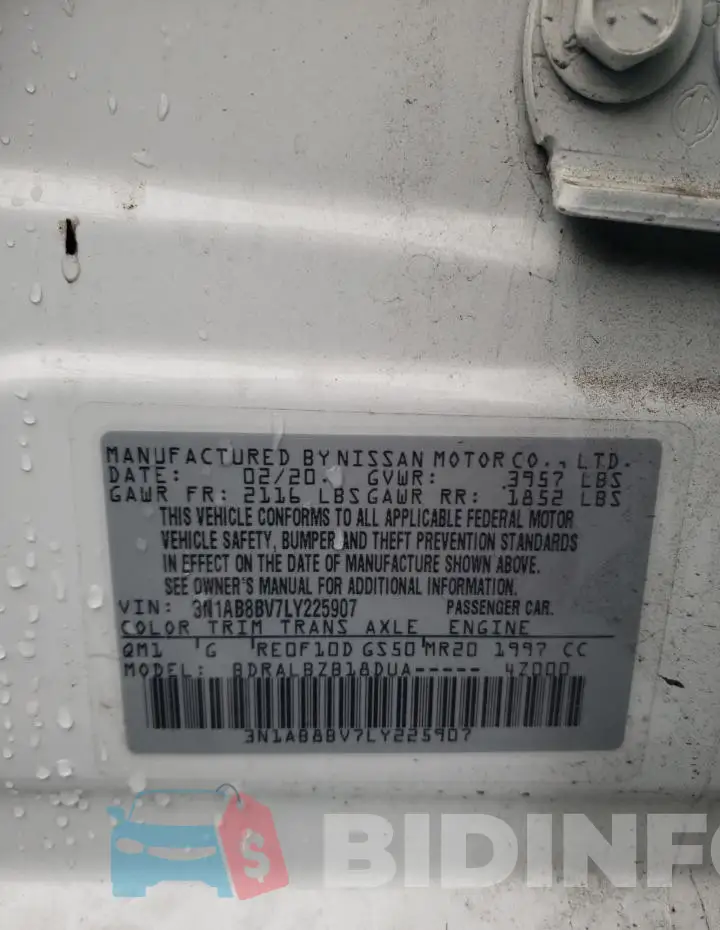 3N1AB8BV7LY225907 Photo# 14