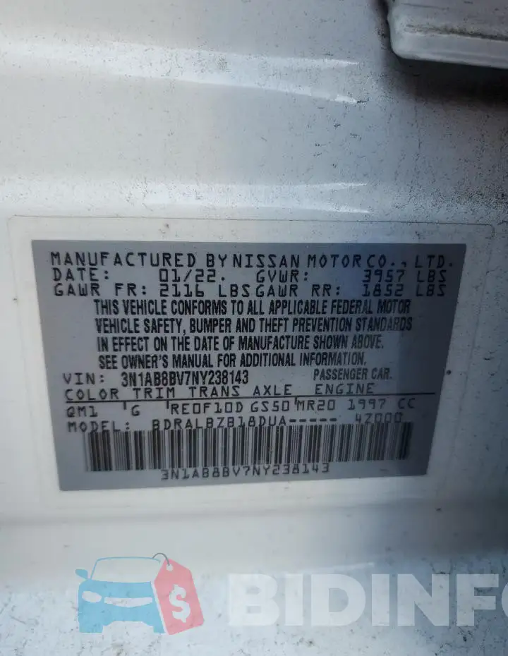 3N1AB8BV7NY238143 Photo# 13