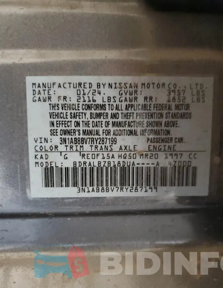 3N1AB8BV7RY287199 Photo# 12