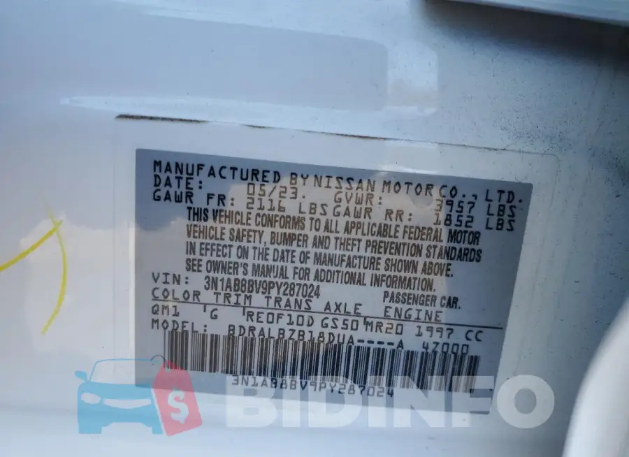 3N1AB8BV9PY287024 Photo# 12