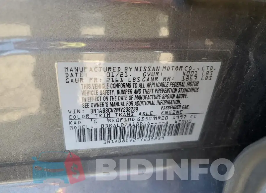3N1AB8CV2MY238239 Photo# 12