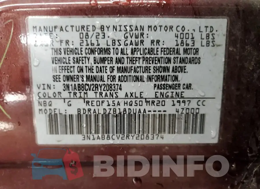3N1AB8CV2RY208374 Photo# 12