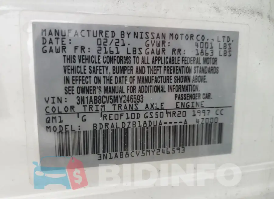 3N1AB8CV5MY246593 Photo# 13