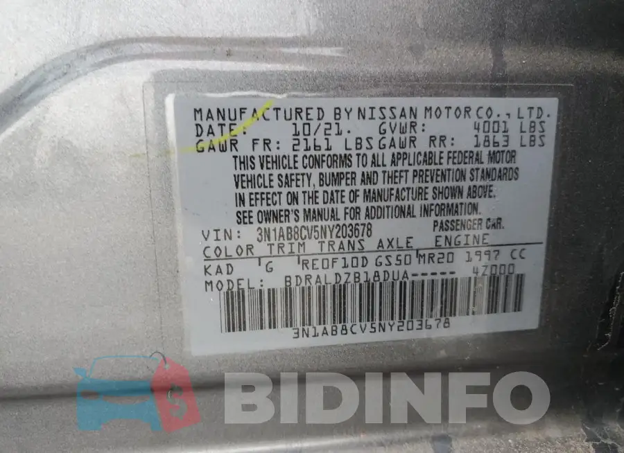 3N1AB8CV5NY203678 Photo# 12