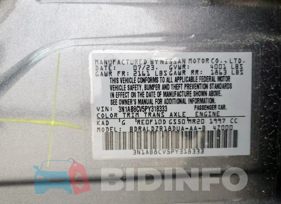 3N1AB8CV5PY318333 Photo# 13