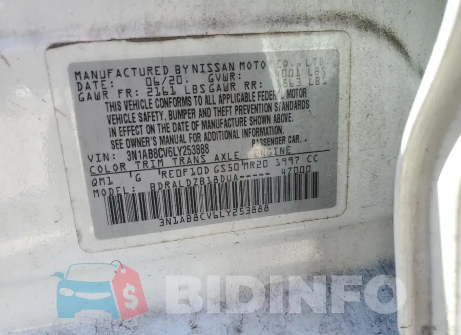 3N1AB8CV6LY253888 Photo# 12