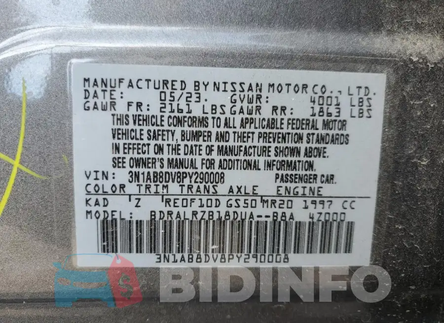 3N1AB8DV8PY290008 Photo# 12