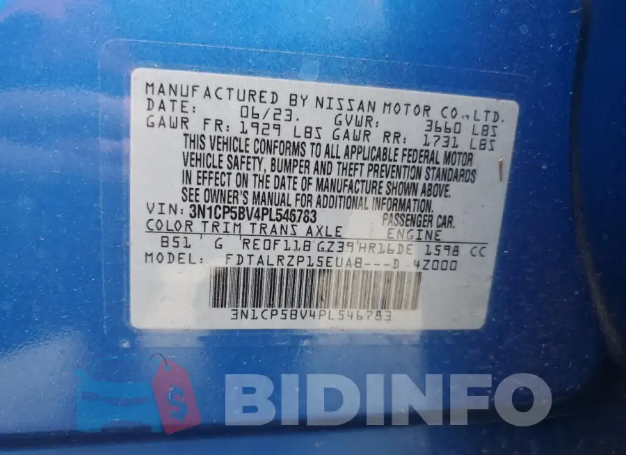 3N1CP5BV4PL546783 Photo# 12