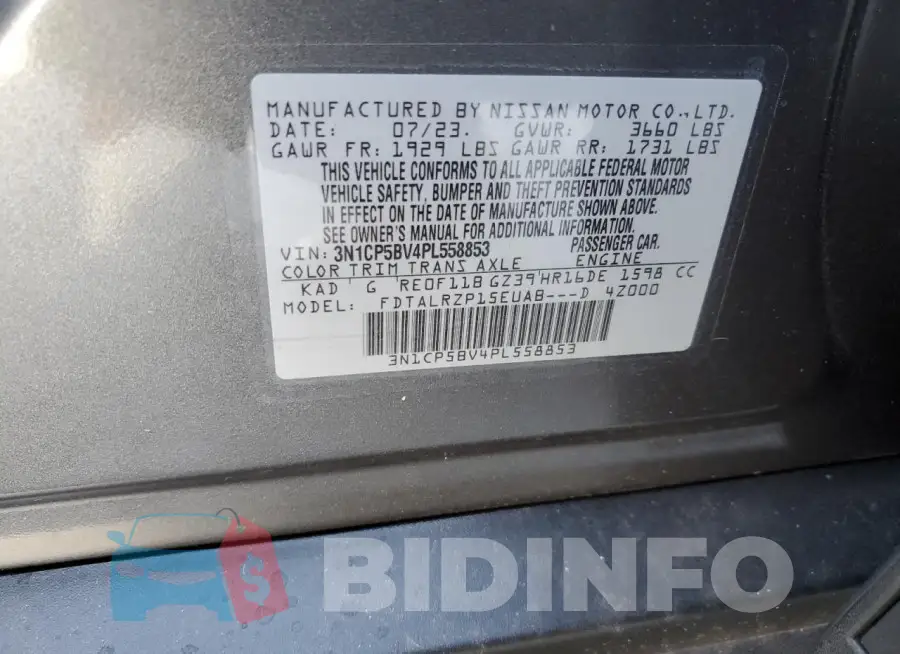 3N1CP5BV4PL558853 Photo# 12