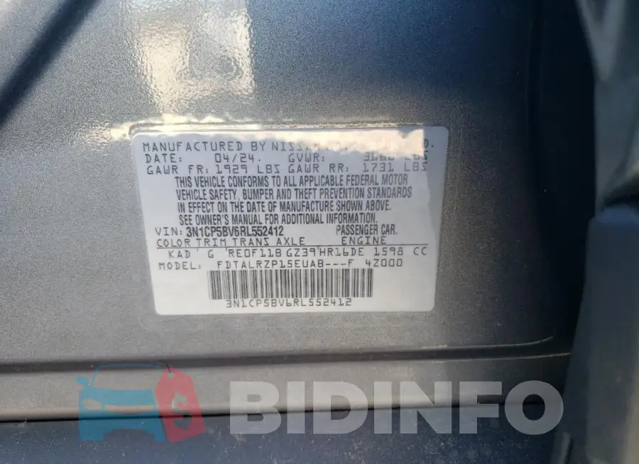 3N1CP5BV6RL552412 Photo# 13