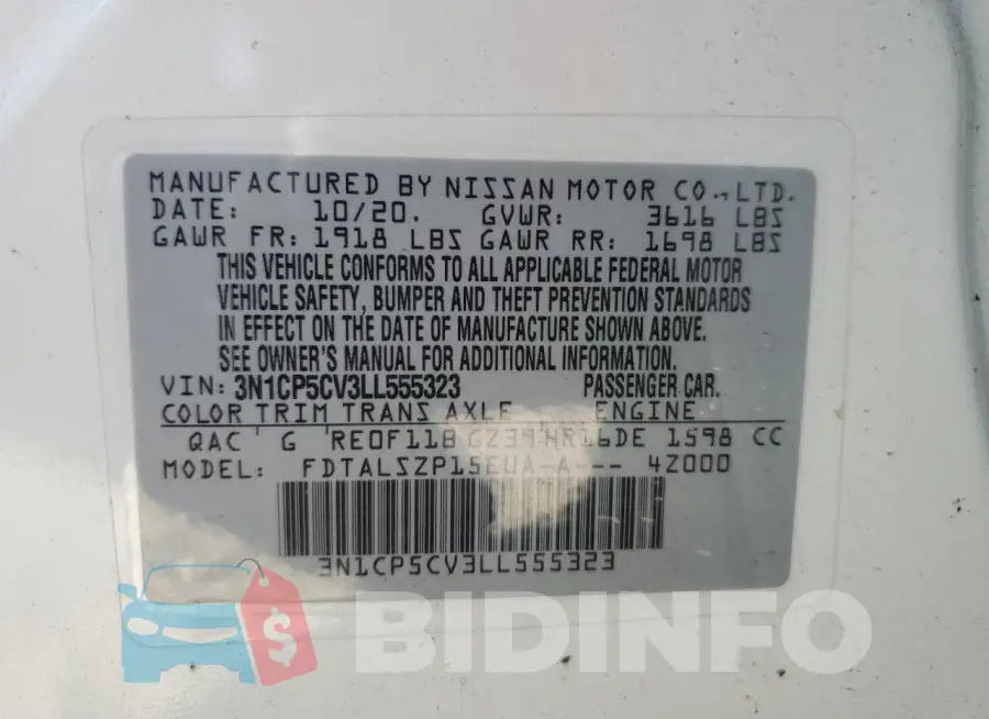 3N1CP5CV3LL555323 Photo# 13