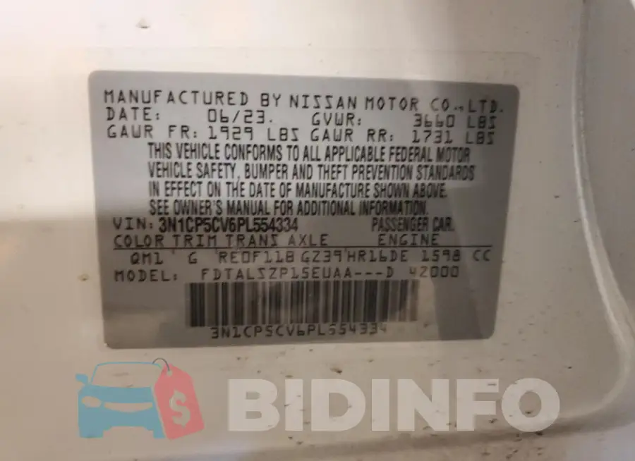3N1CP5CV6PL554334 Photo# 12