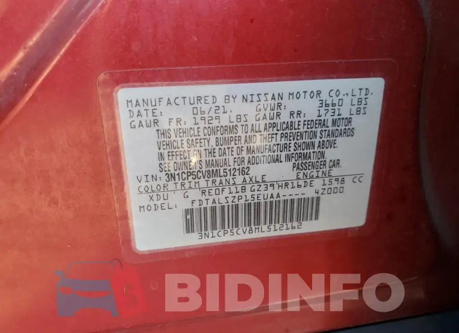 3N1CP5CV8ML512162 Photo# 13
