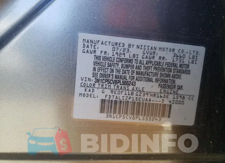 3N1CP5CV8PL555243 Photo# 14