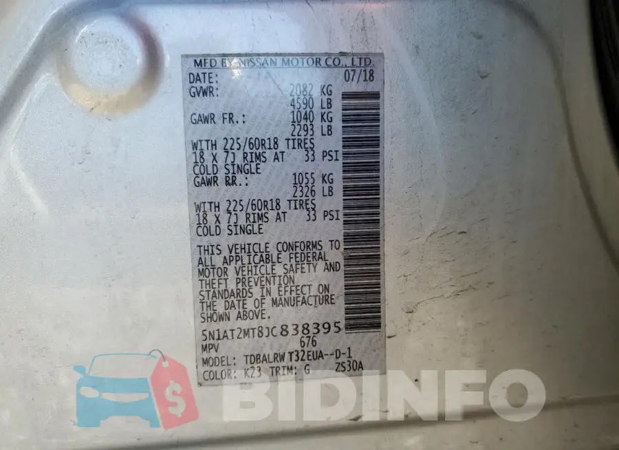 5N1AT2MT8JC838395 Photo# 14