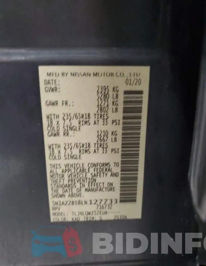 5N1AZ2BS8LN127733 Photo# 13