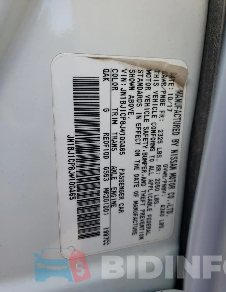 JN1BJ1CP8JW100465 Photo# 14