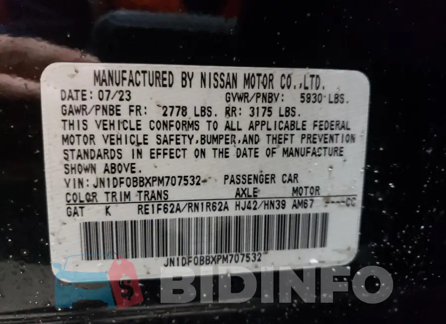 JN1DF0BBXPM707532 Photo# 13