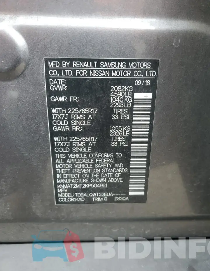 KNMAT2MT2KP504961 Photo# 13