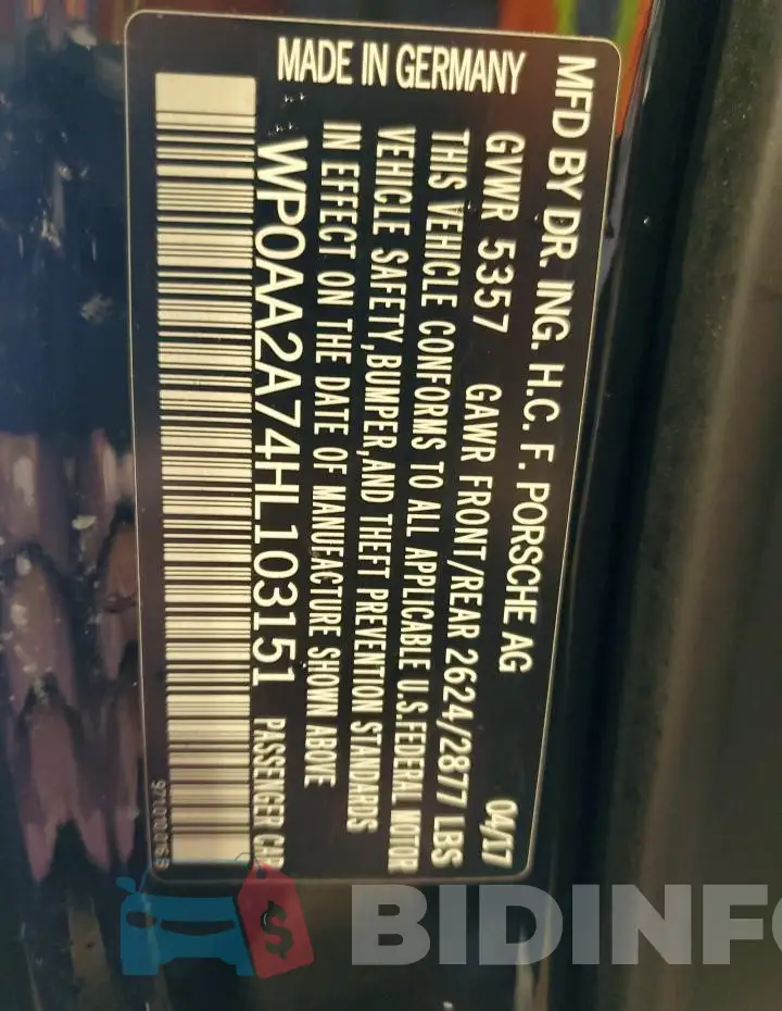 WP0AA2A74HL103151 Photo# 12