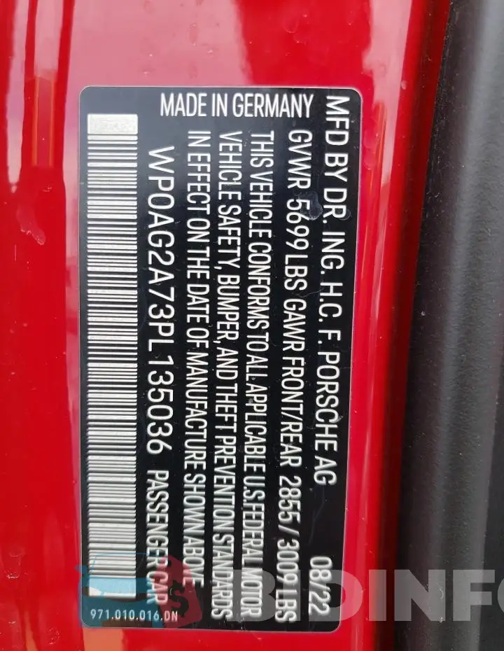 WP0AG2A73PL135036 Photo# 13