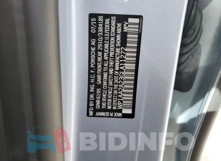 WP1AA2A23GLA11272 Photo# 13