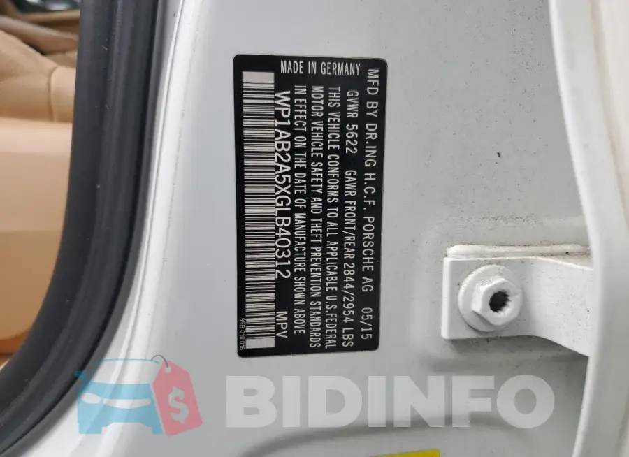 WP1AB2A5XGLB40312 Photo# 13