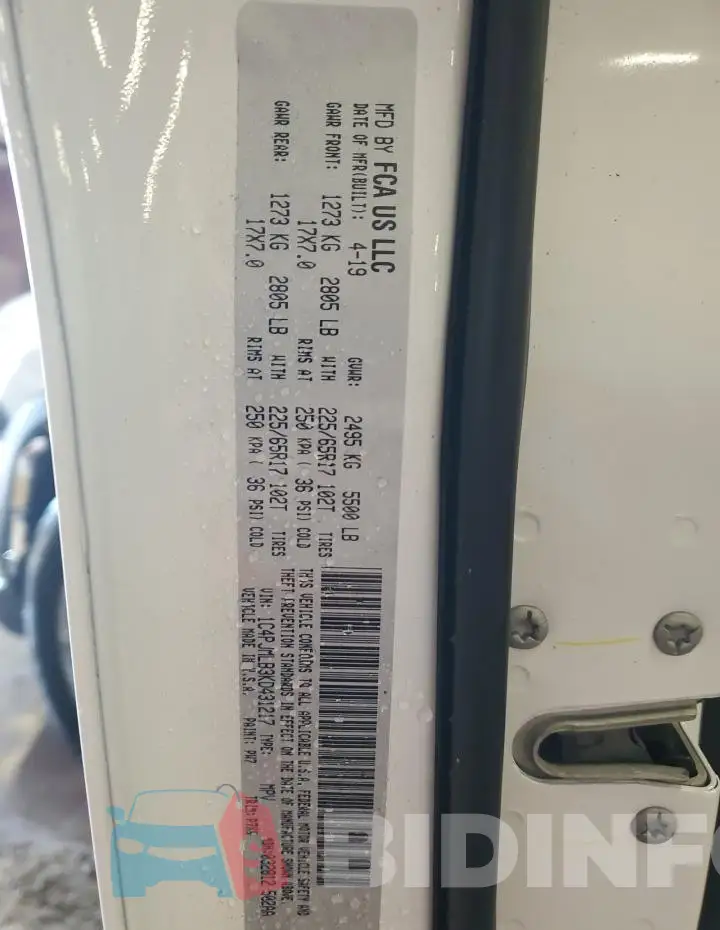 1C4PJMLB3KD431217 Photo# 13