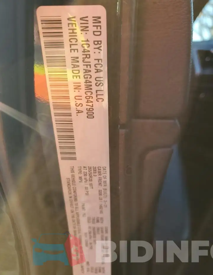 1C4RJFAG4MC647900 Photo# 13
