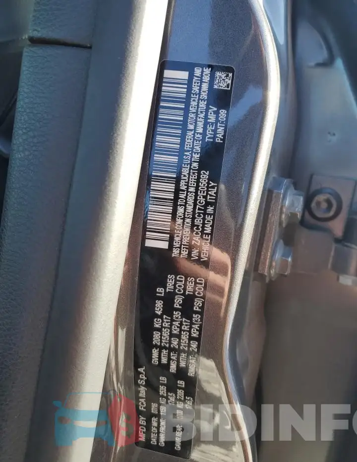 ZACCJBCT7GPE05692 Photo# 13
